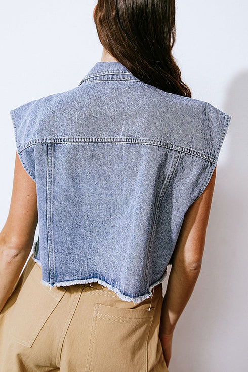 claim-to-fame-denim-vest Flying Tomato-Sophia's Style-2